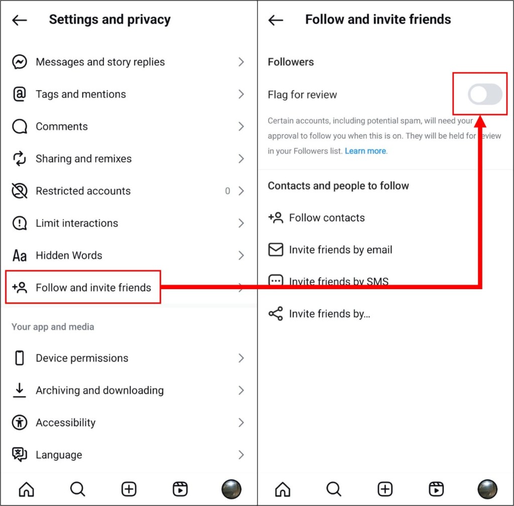 Cara Nonaktifkan "Tandai untuk Ditinjau" (Flag for Review) di Instagram